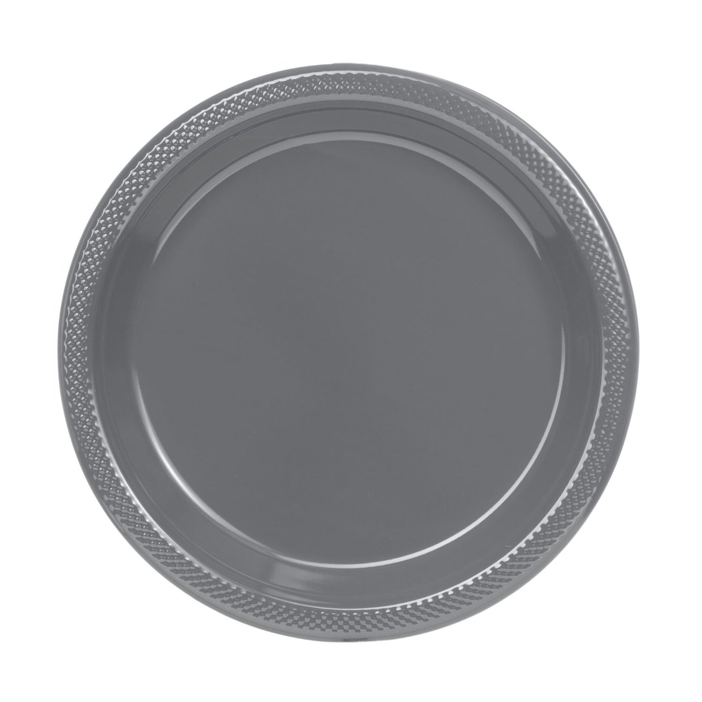 10 In. Silver Plastic Plates - 50 Ct.