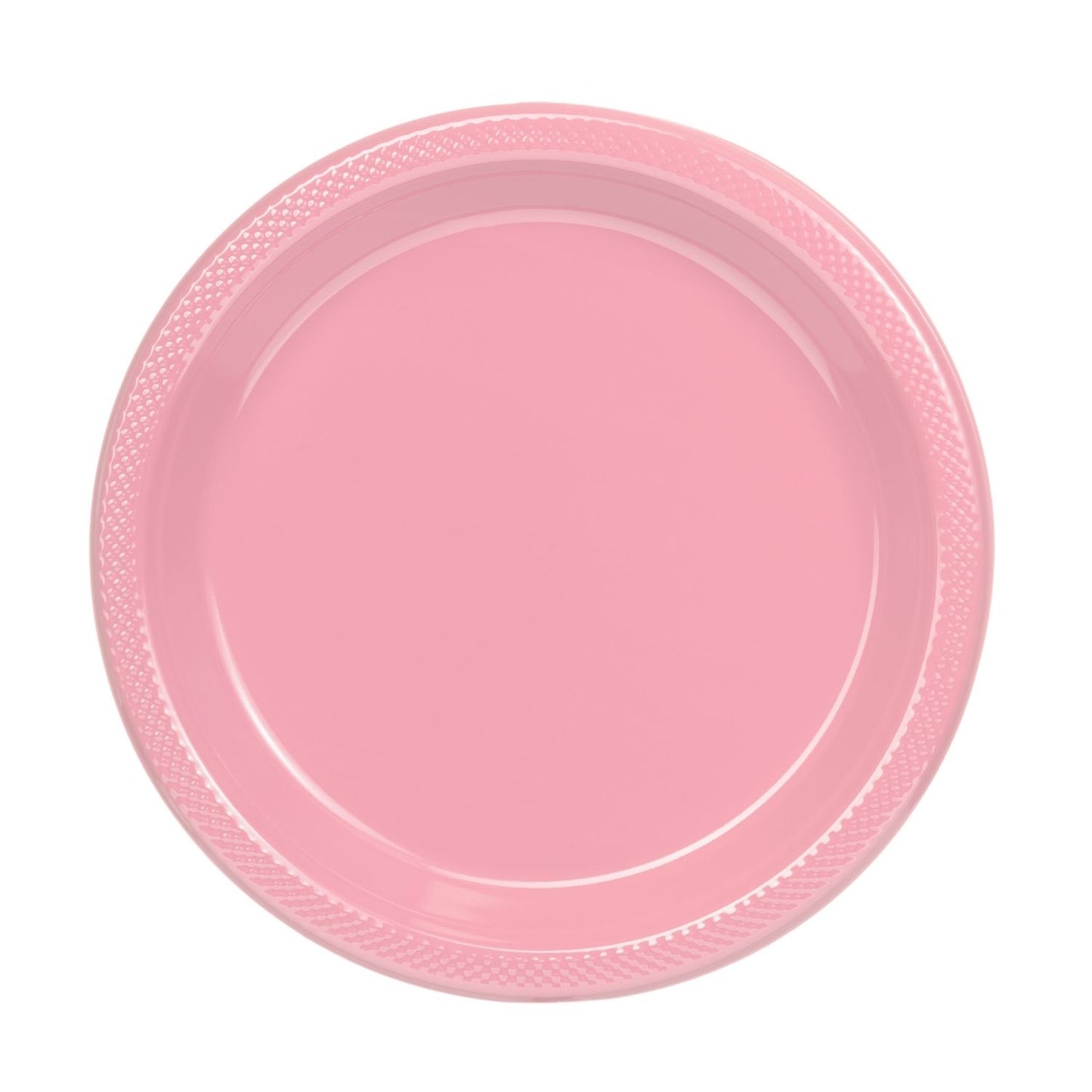 10 In. Pink Plastic Plates - 50 Ct.