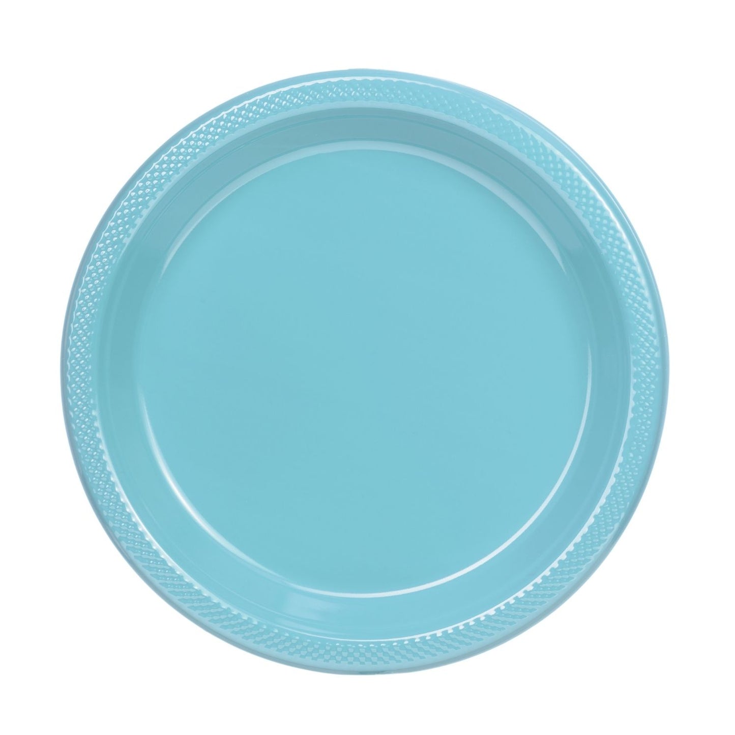 10 In. Light Blue Plastic Plates - 50 ct.