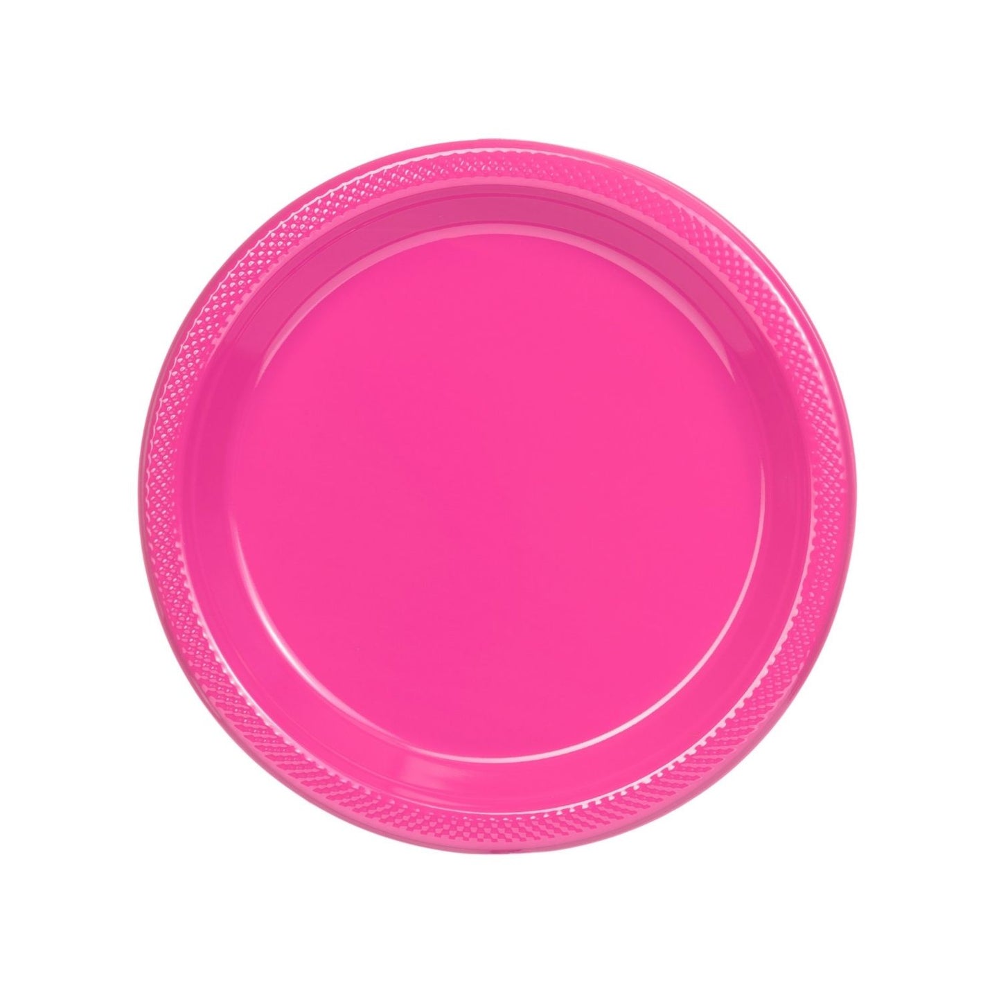 7 In. Cerise Plastic Plates - 50 Ct.