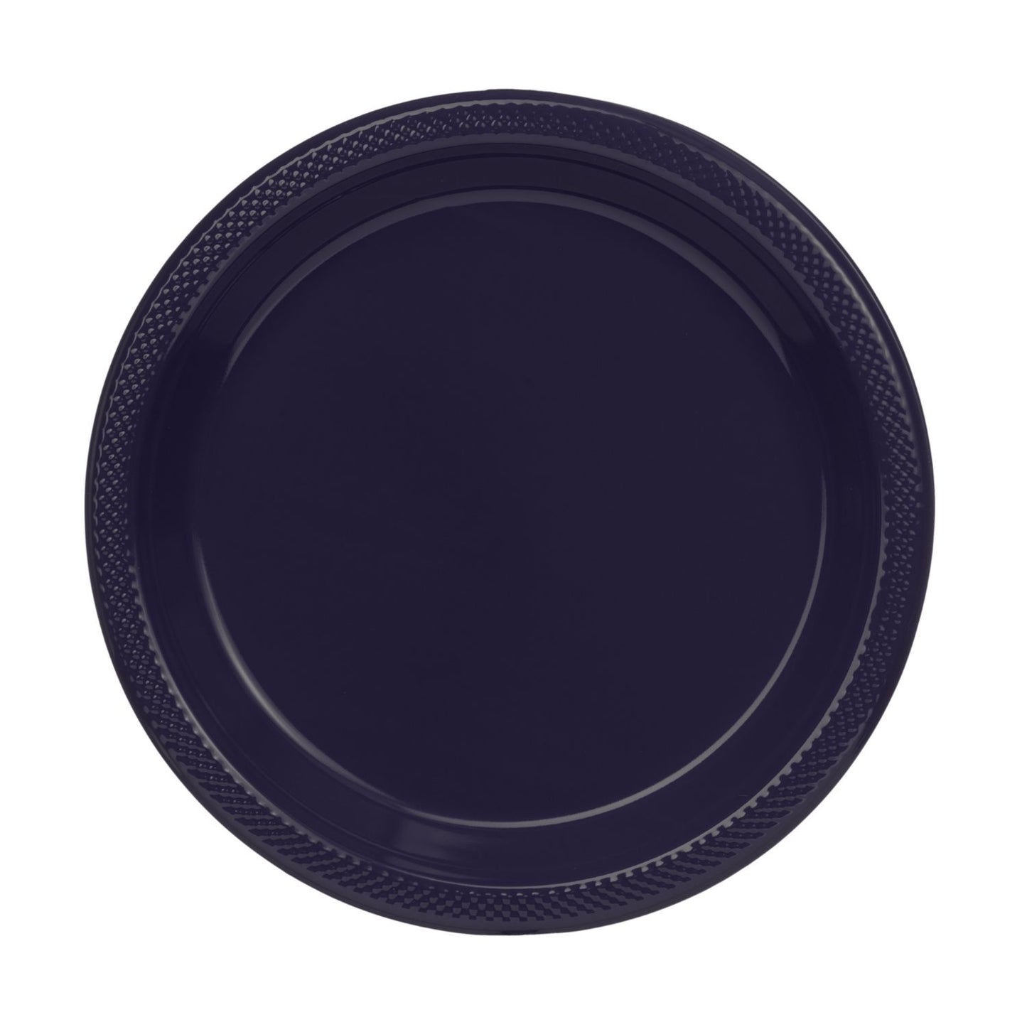 10 In. Navy Plastic Plates - 50 Ct.