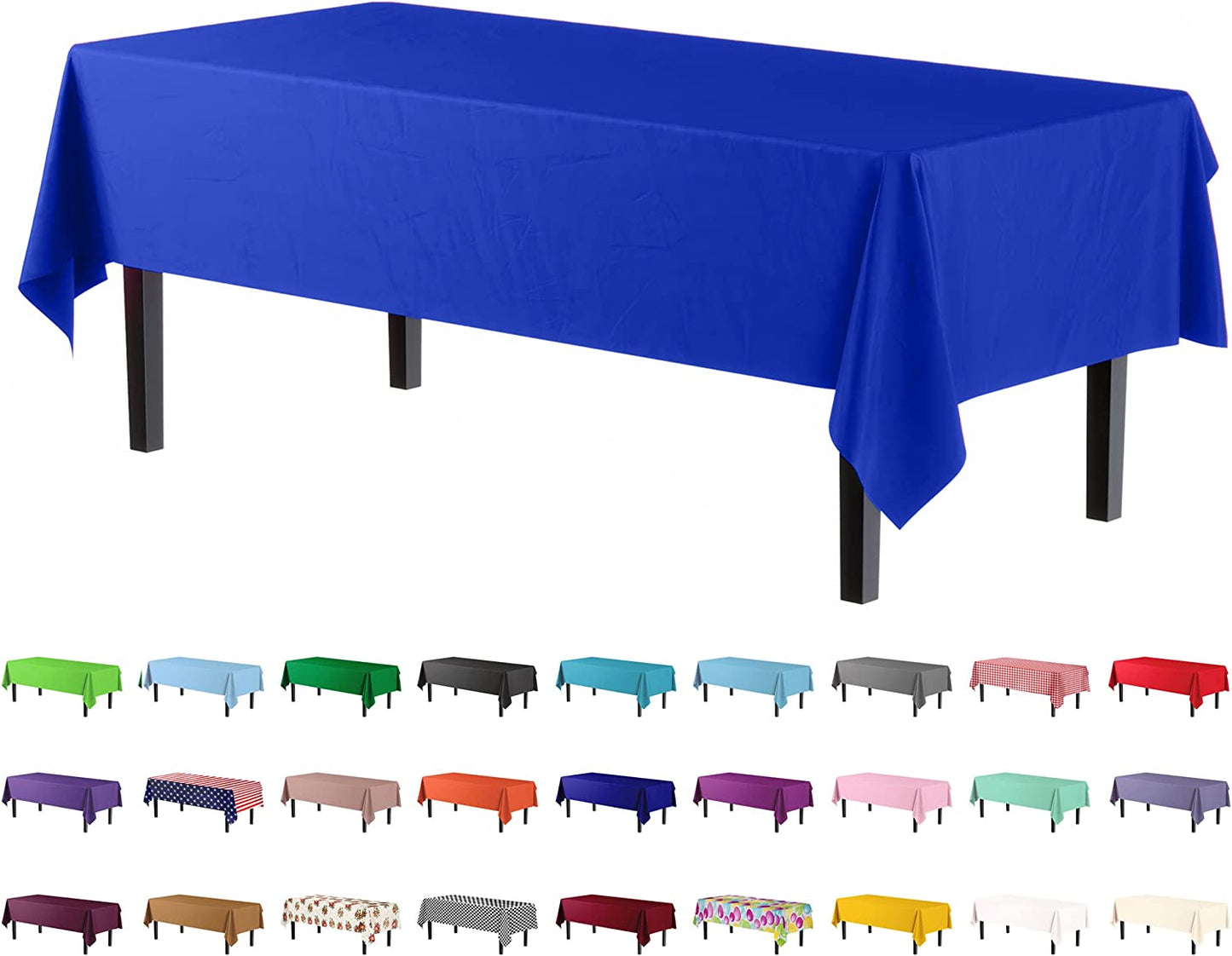 Case of 48 - 54" x 108" Rectangle - Dark Blue
