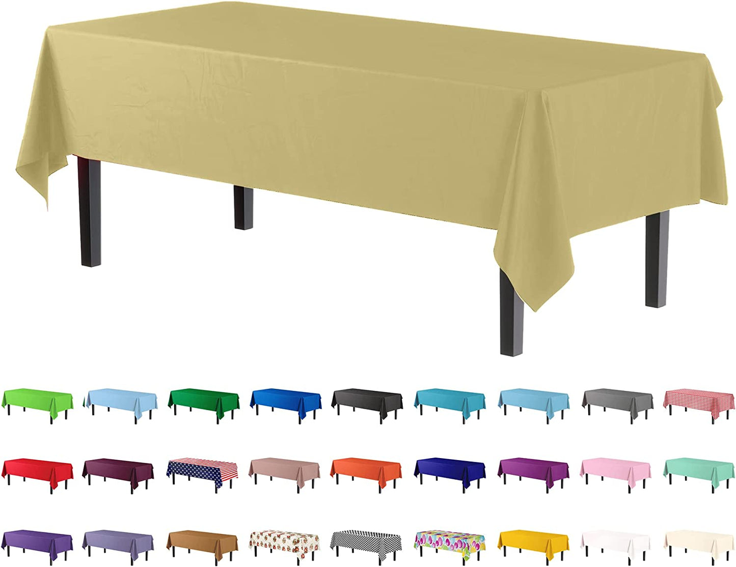 Case of 96 - *Premium Quality* 54" x 108" Rectangle - Light Yellow