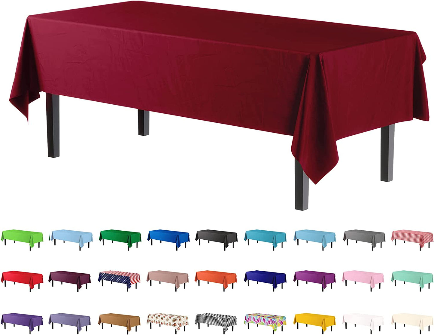 Case of 96 - *Premium Quality* 54" x 108" Rectangle - Burgundy