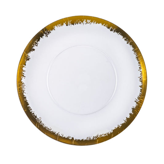 10" Gold Scratched Design Plastic Plates (10)