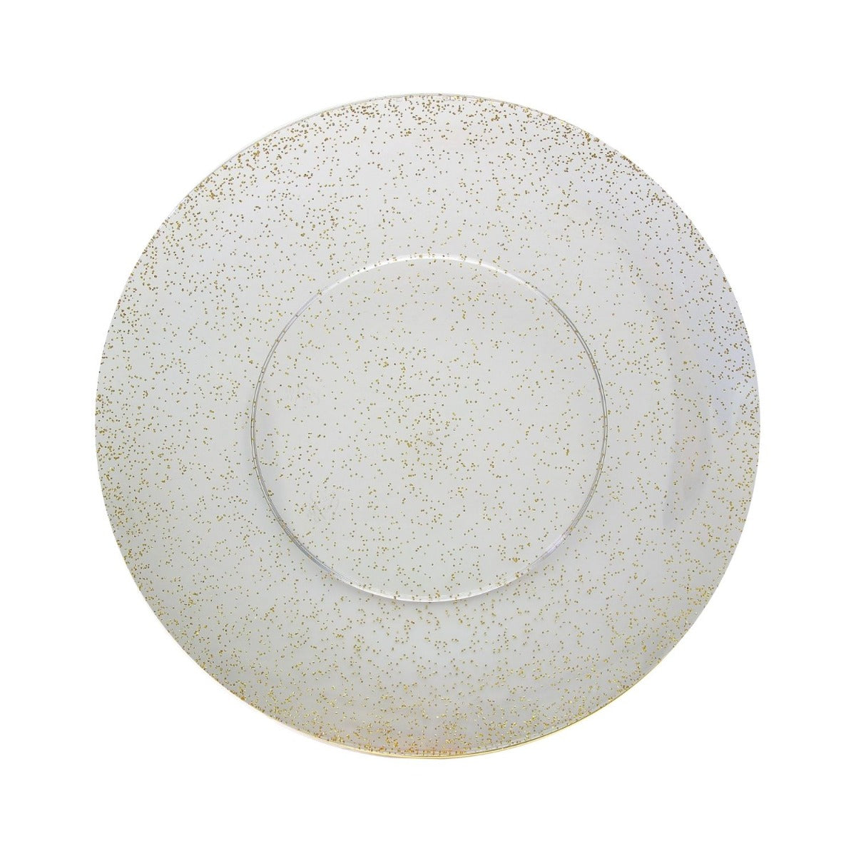 10" Gold Sparkle Design Plastic Plates (10)