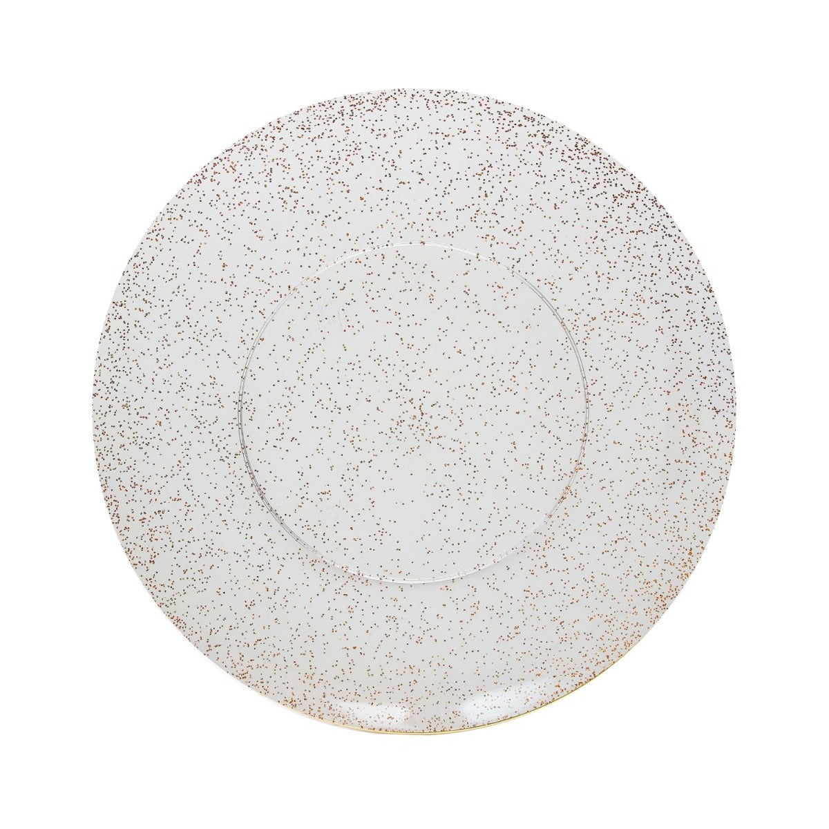 10" Rose Gold Sparkle Design Plastic Plates (10)