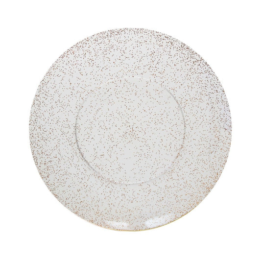 10" Rose Gold Sparkle Design Plastic Plates (10)