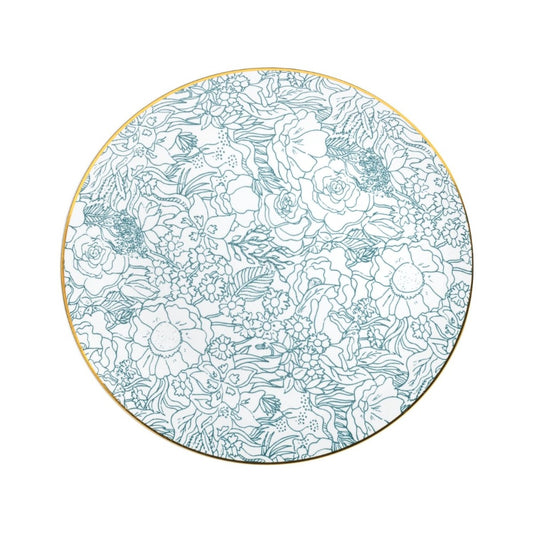 10" Floral Brush Design Plates (10)