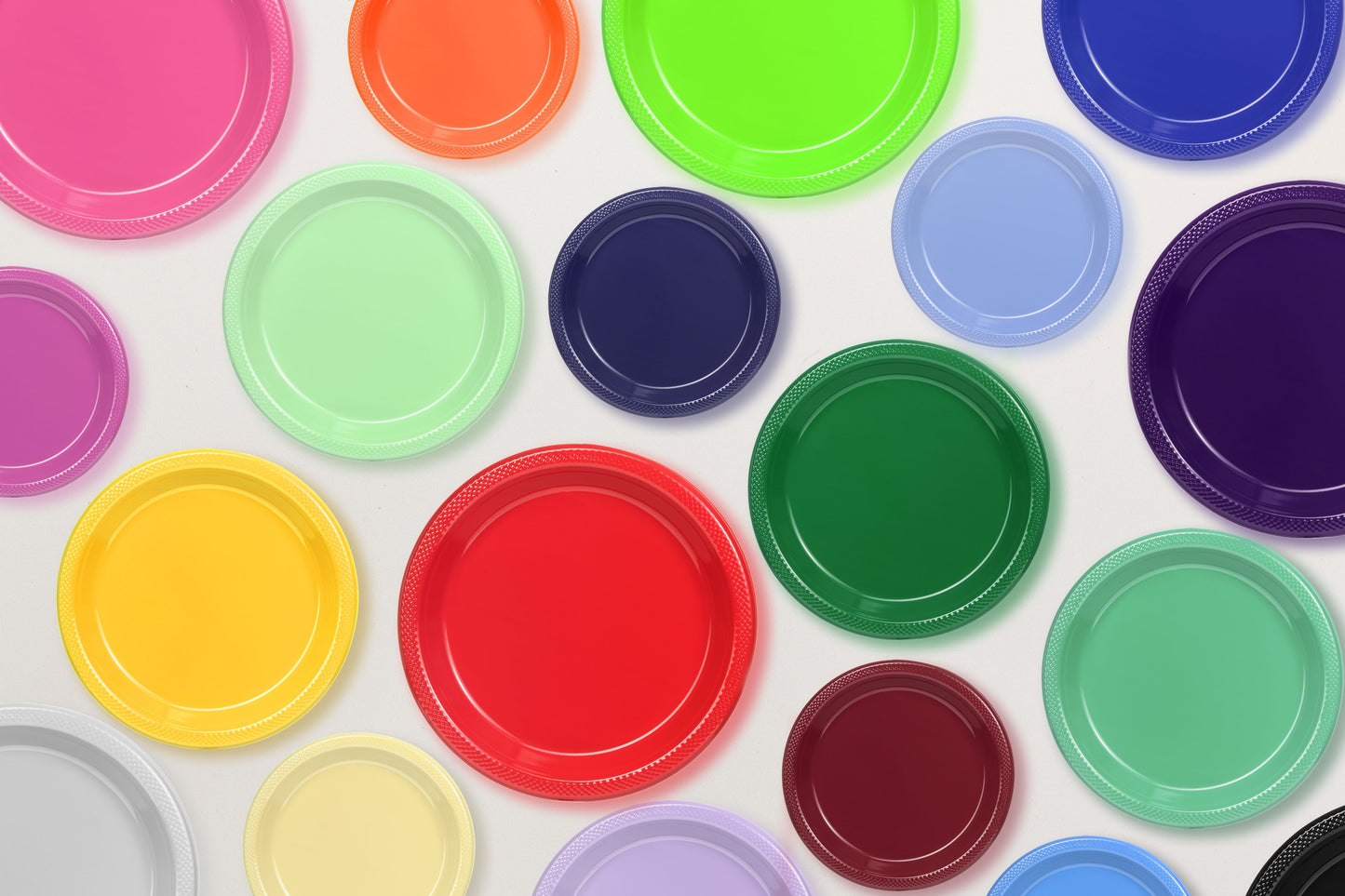 7 In. Cerise Plastic Plates - 50 Ct.