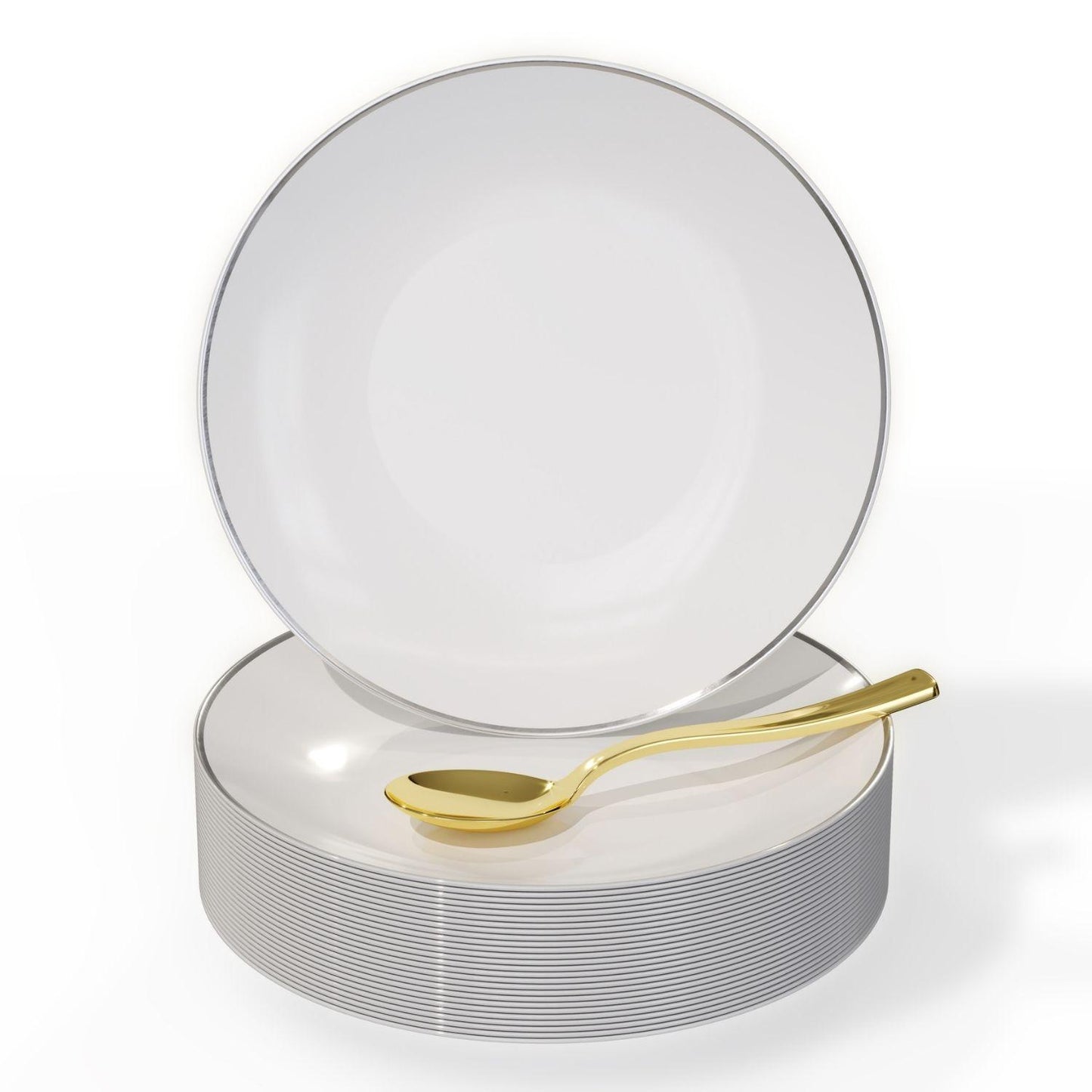 8" Classic Silver Design Plates (10)