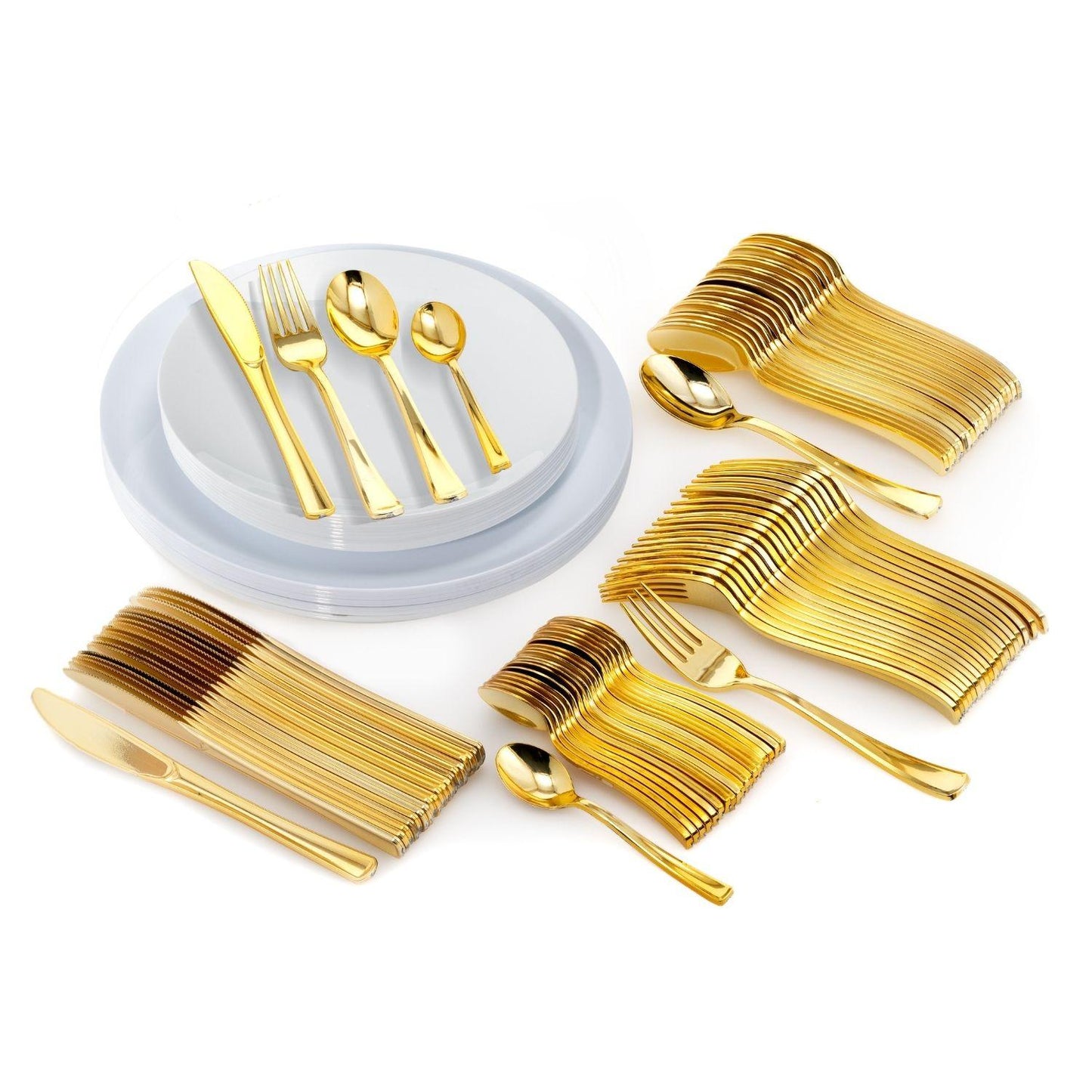 8 In. Trend White Plastic Plates - 10 Ct.