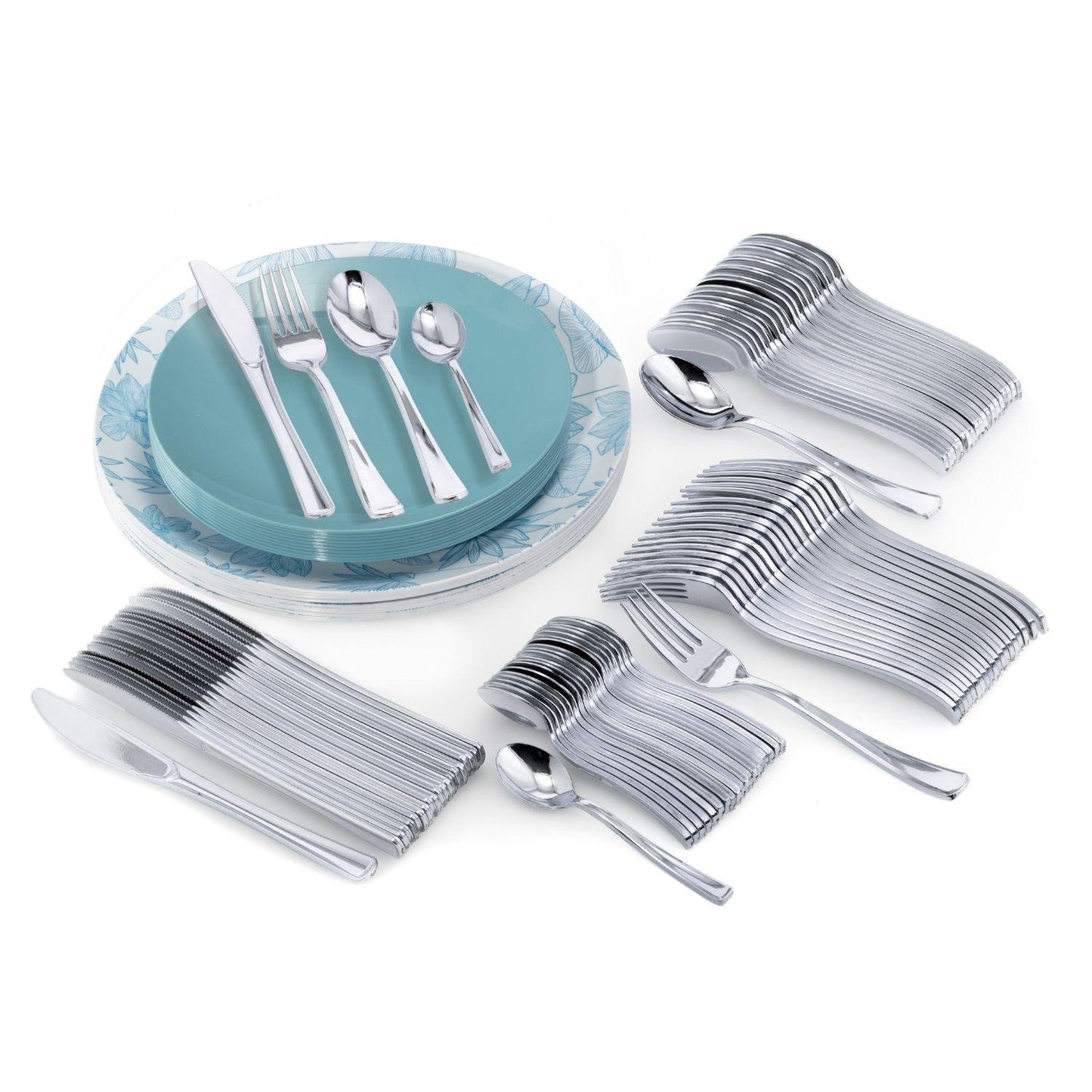 8 In. Bella Design Plastic Plates - 10 Ct.