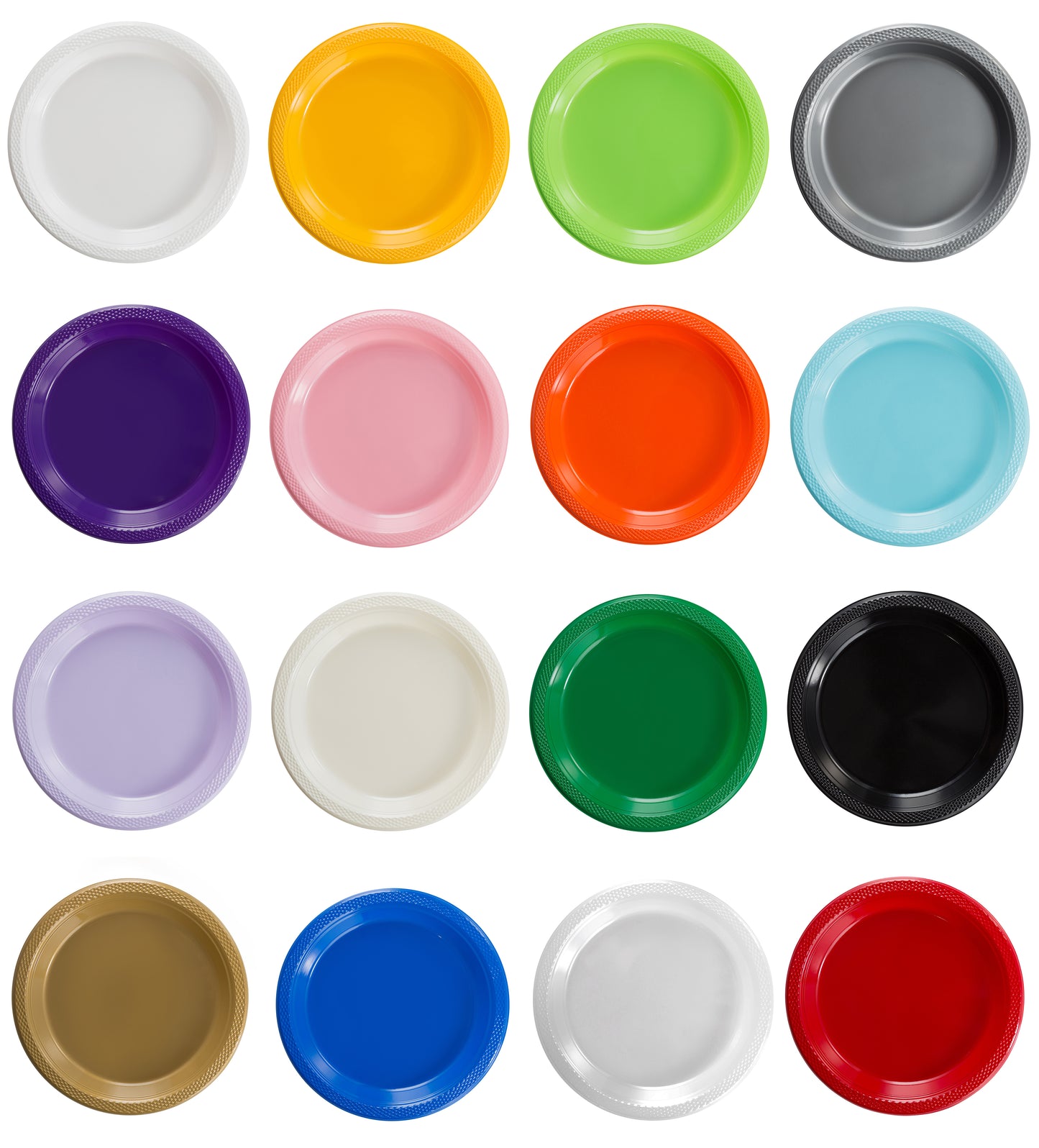 10 In. Gold Plastic Plates - 50 Ct.