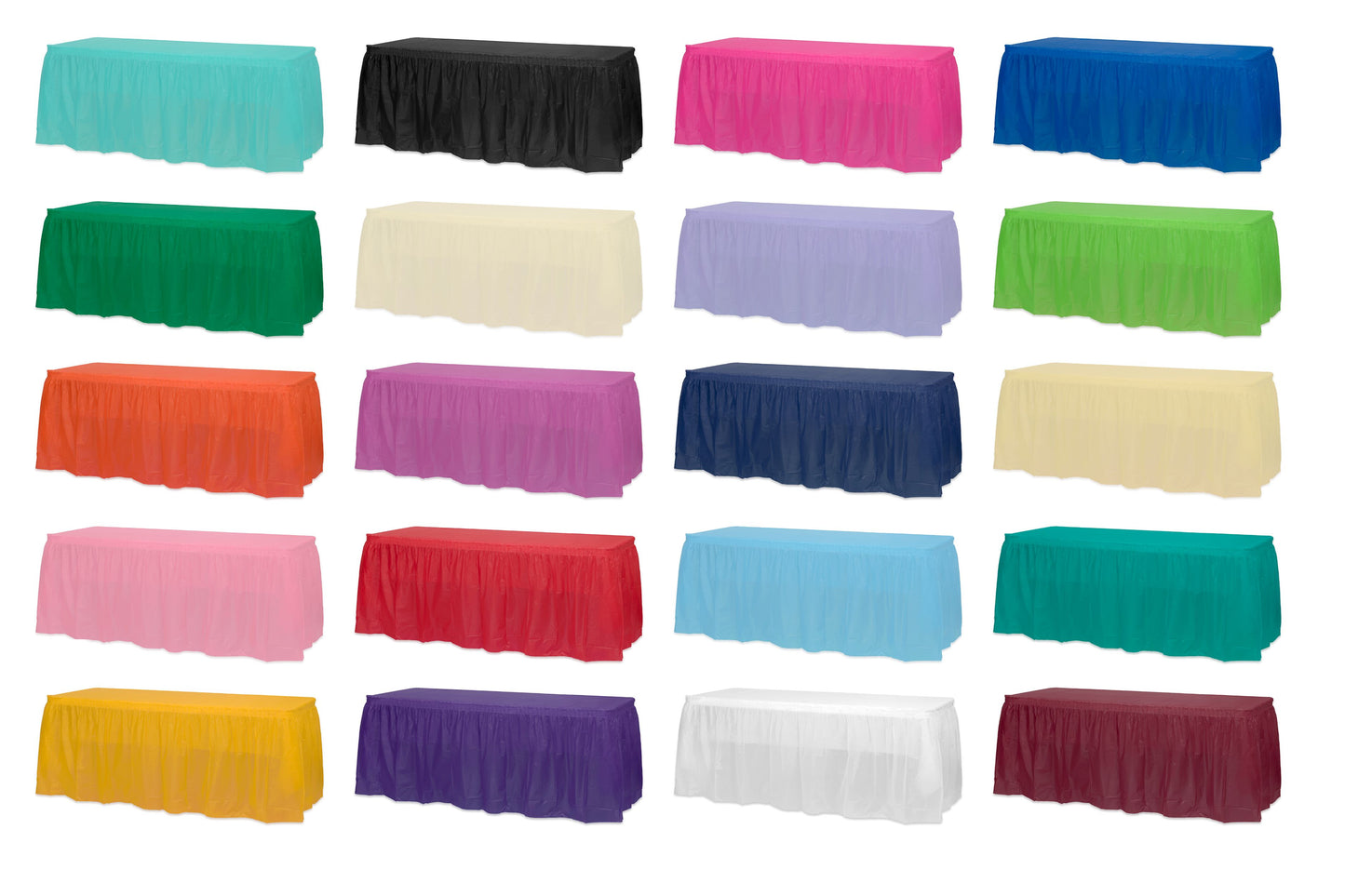 Lavender Plastic Table Skirt
