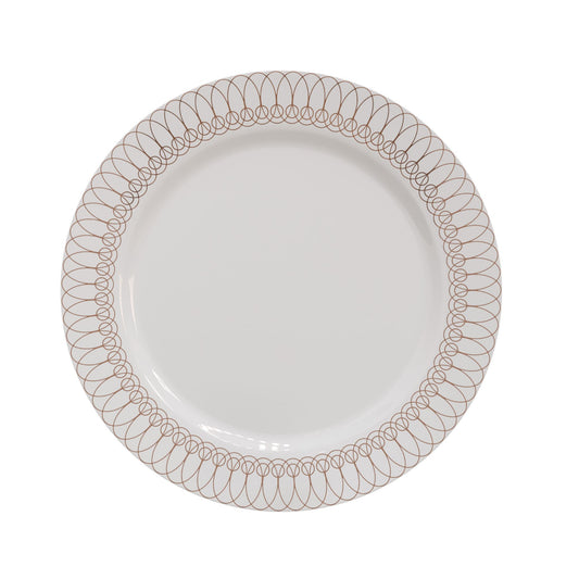 10.25 In. Rose Gold Ovals Design Plates - 10 Ct.