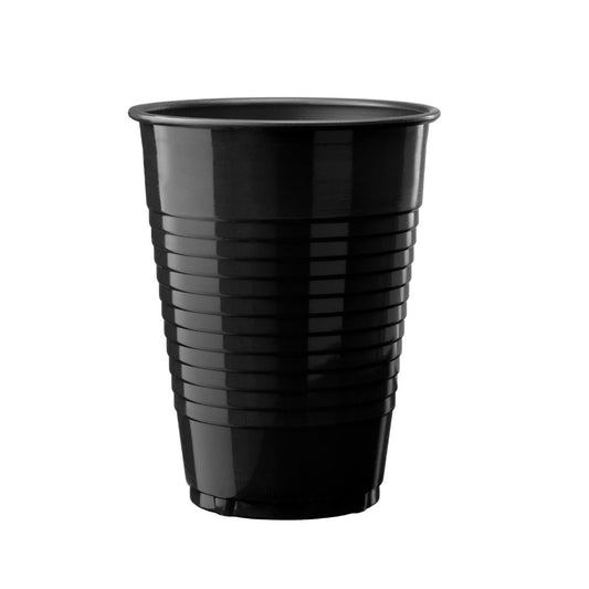 12 Oz. Black Plastic Cups - 50 Ct.