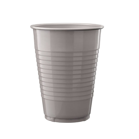 12 Oz. Silver Plastic Cups - 50 Ct.