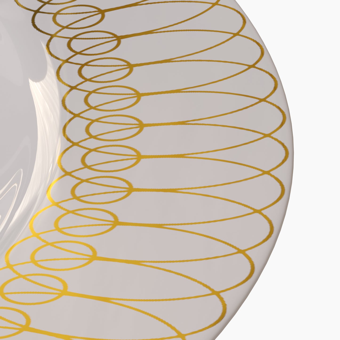 10.25 In. Gold Ovals Design Plates - 10 Ct.