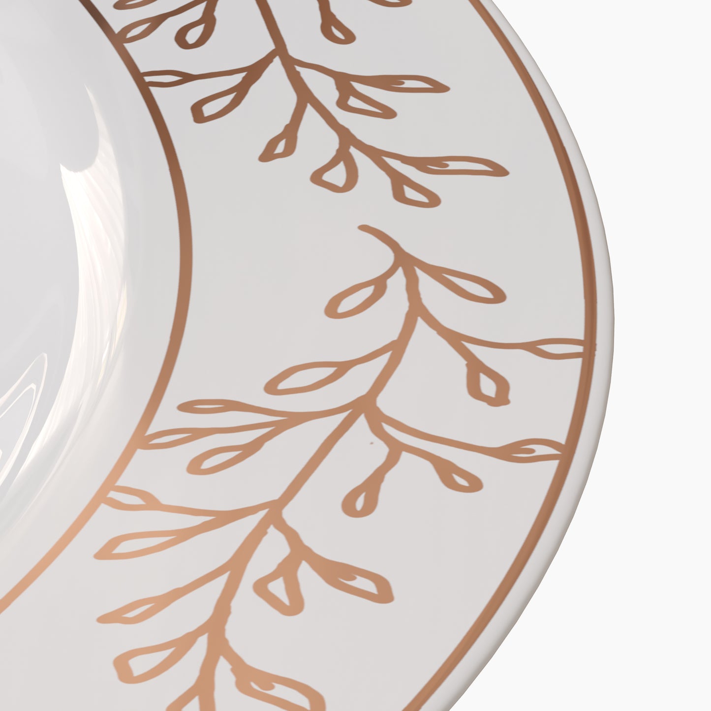 10.25 In. Rose Gold Leaf Premium Plates - 10 ct.