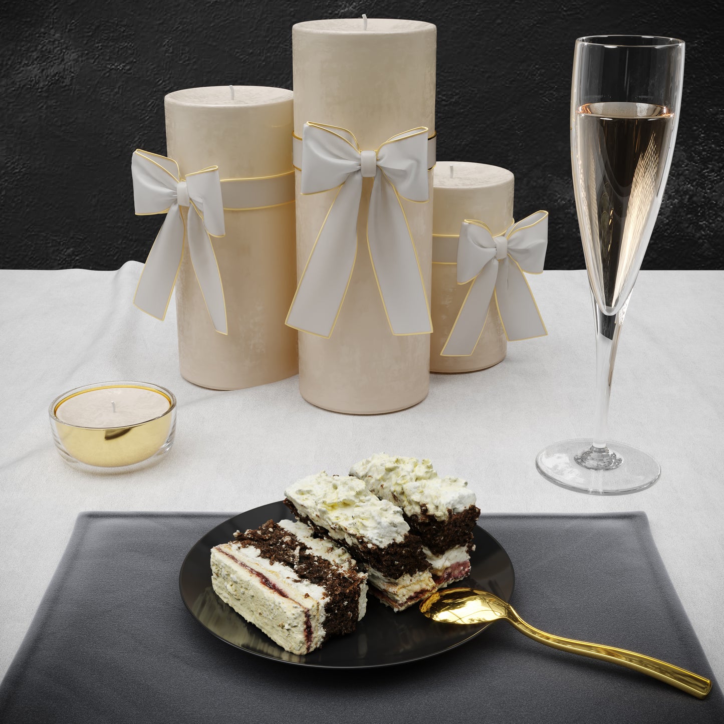 6" Trend Black Plastic Plates - 10 Ct.
