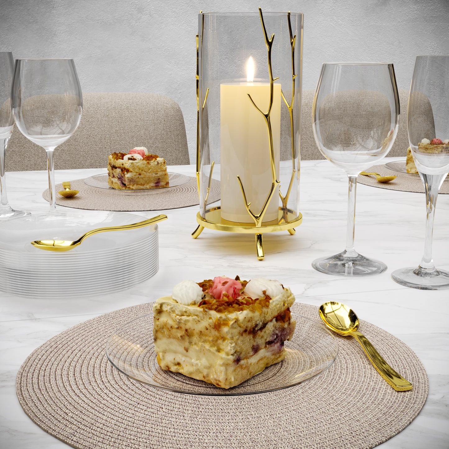 6" Trend Clear Plastic Plates - 10 Ct.
