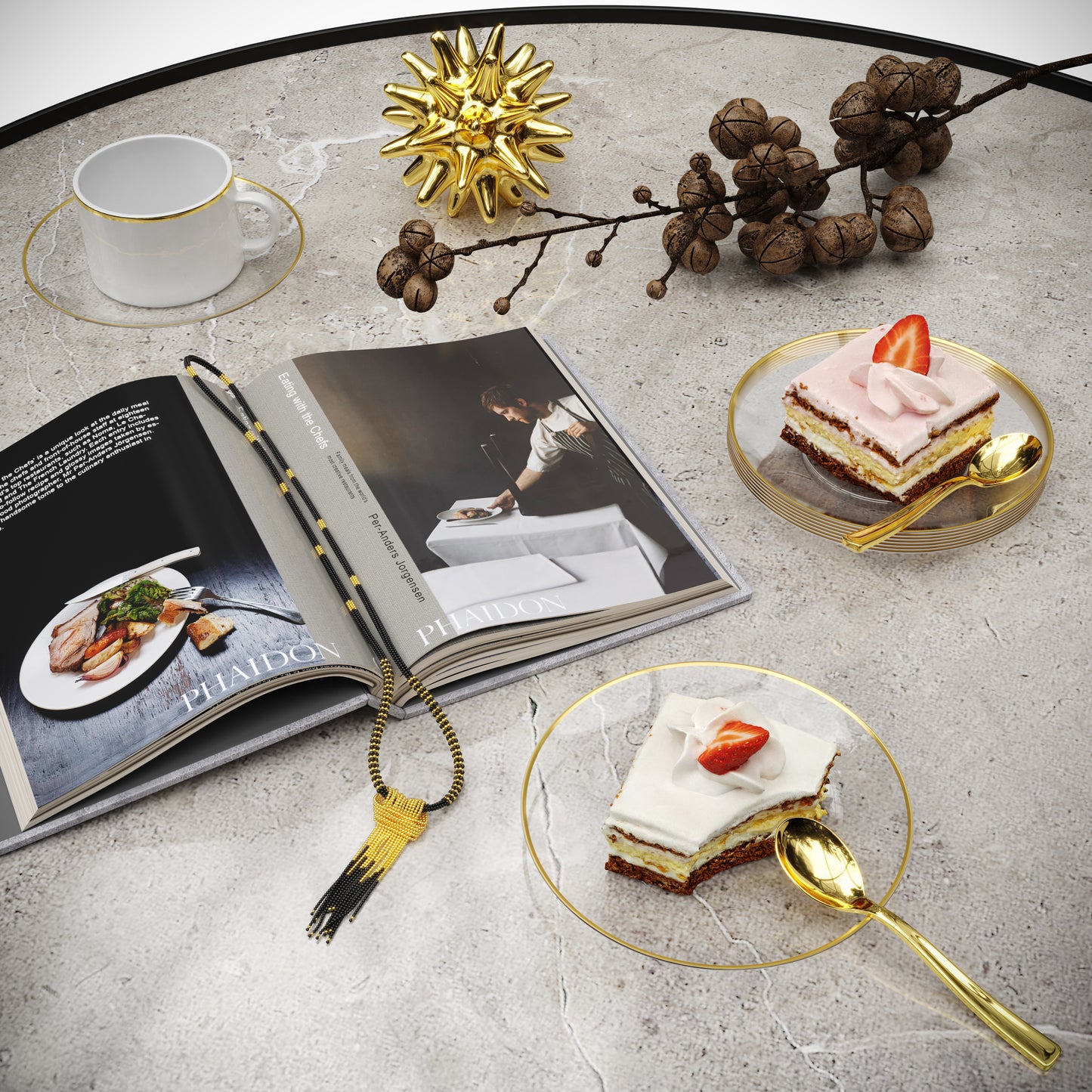 6" Trend Clear/Gold Plastic Plates - 10 Ct.