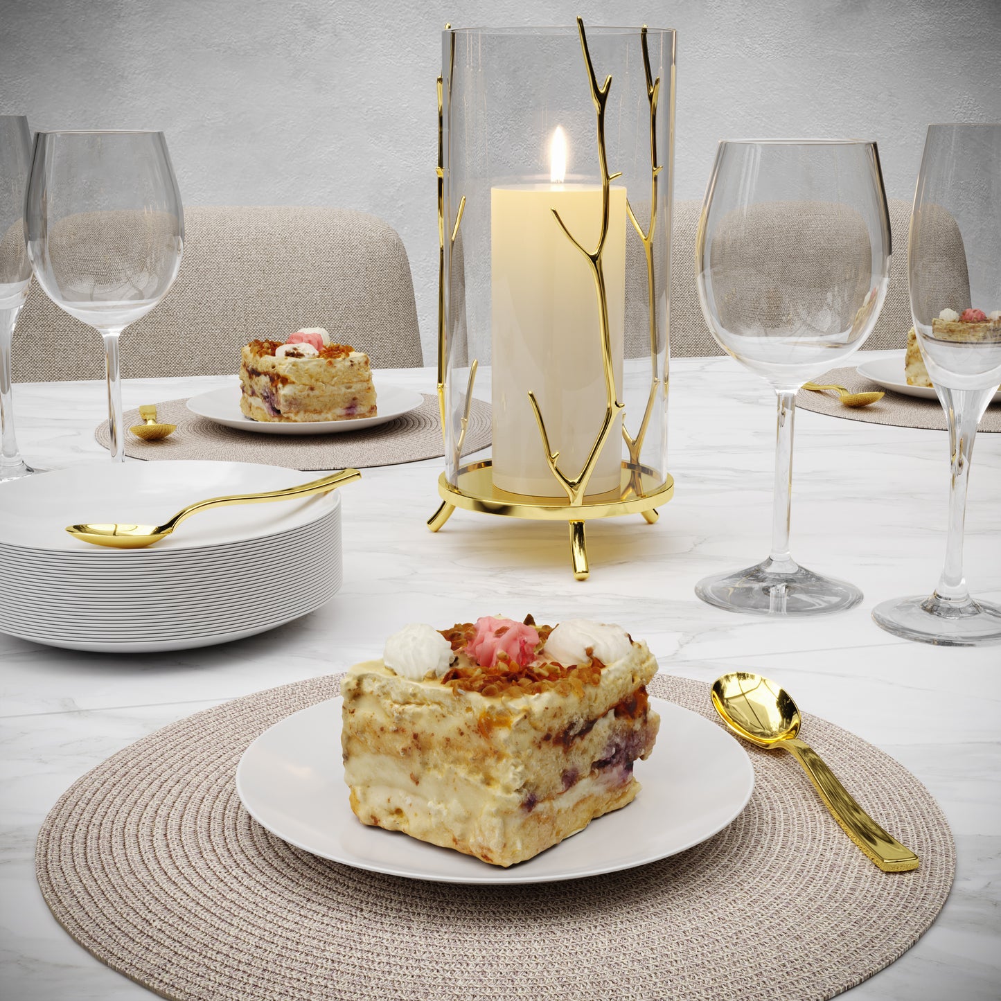 6" Trend White Plastic Plates - 10 Ct.