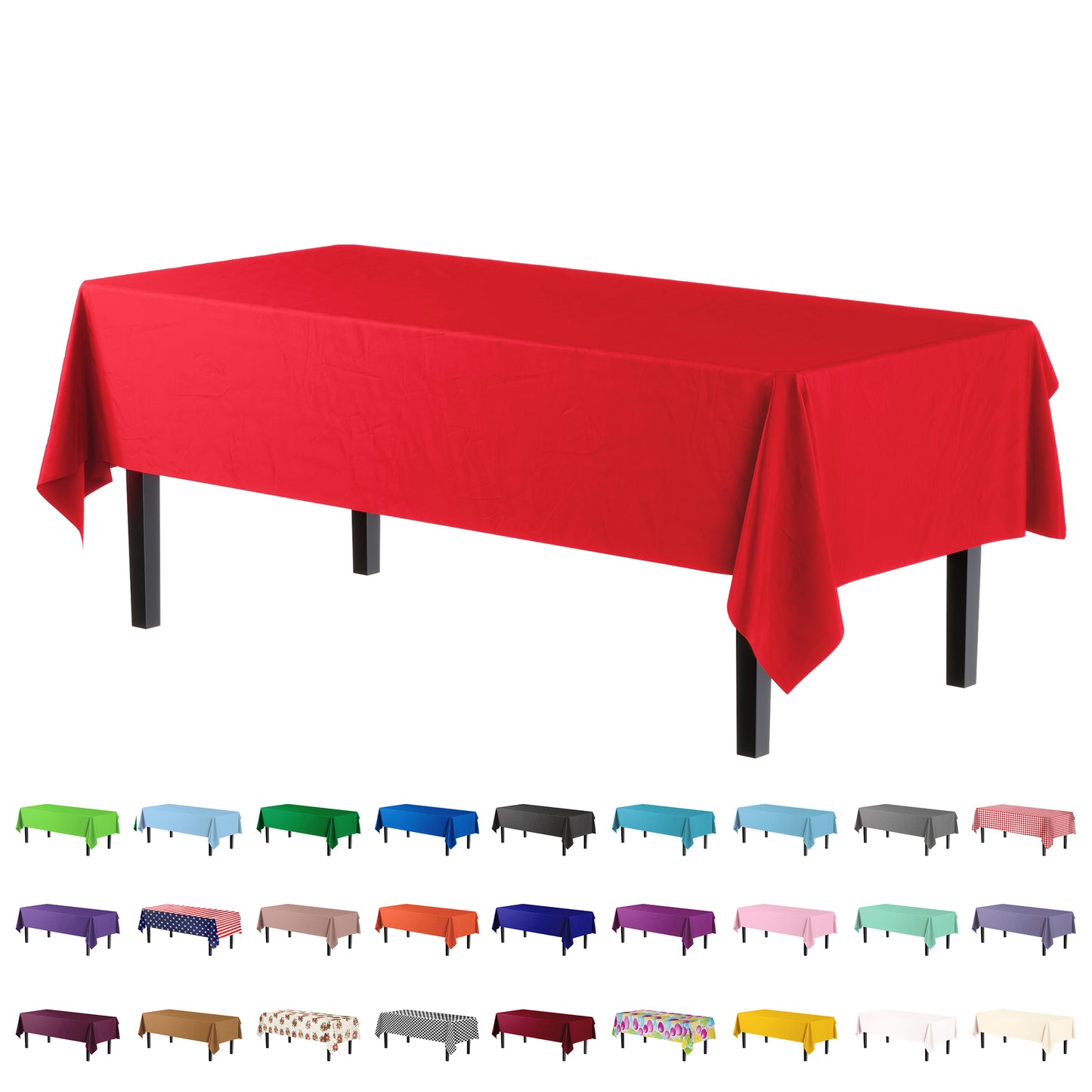Case of 96 - *Premium Quality* 54" x 108" Rectangle - Red