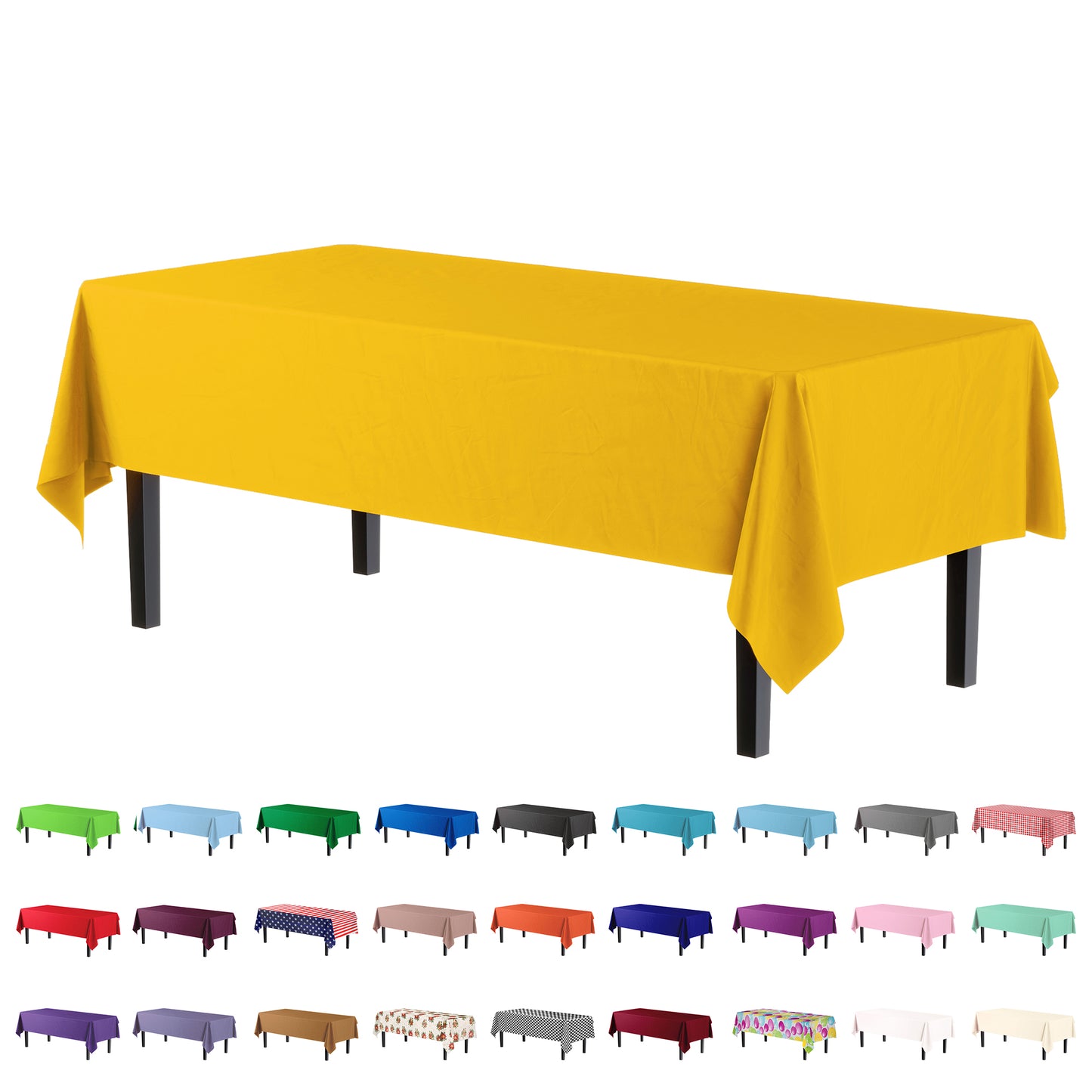 Case of 96 - *Premium Quality* 54" x 108" Rectangle - Yellow