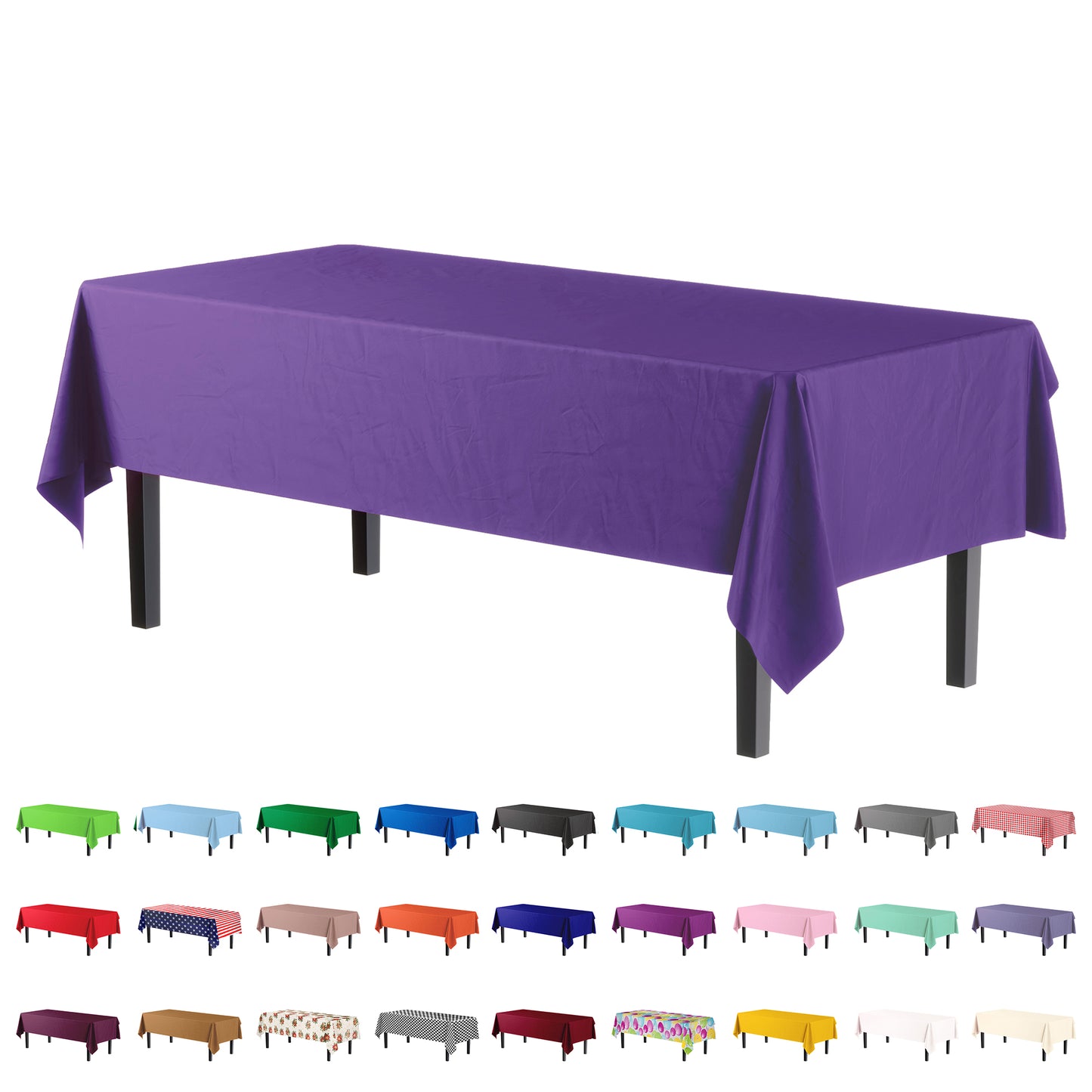 Case of 96 - *Premium Quality* 54" x 108" Rectangle - Purple