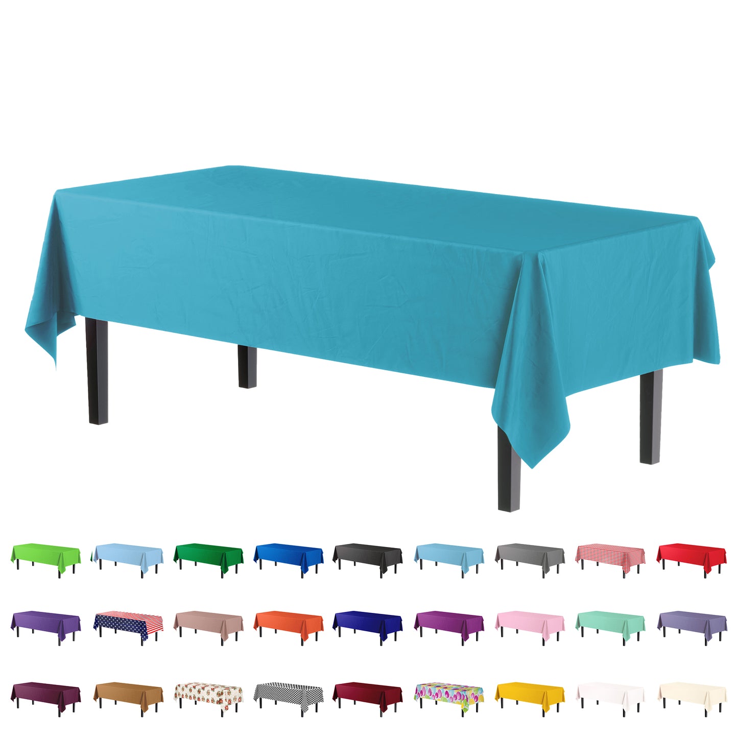 Case of 96 - *Premium Quality* 54" x 108" Rectangle - Turquoise