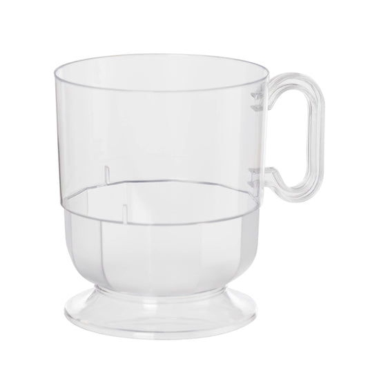 Clear Glazed Coffee Cups w/ Handle - 8 Ct.