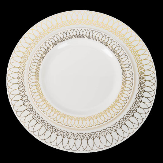 Case of 12 - Gold Ovals Premium Bowls - 10 ct.