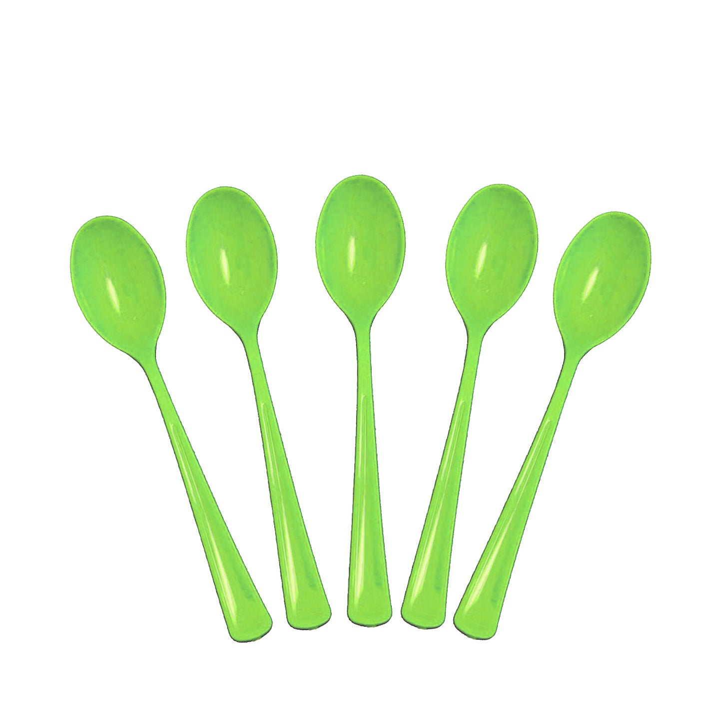 Heavy Duty Lime Green Plastic Spoons - 50 Ct.