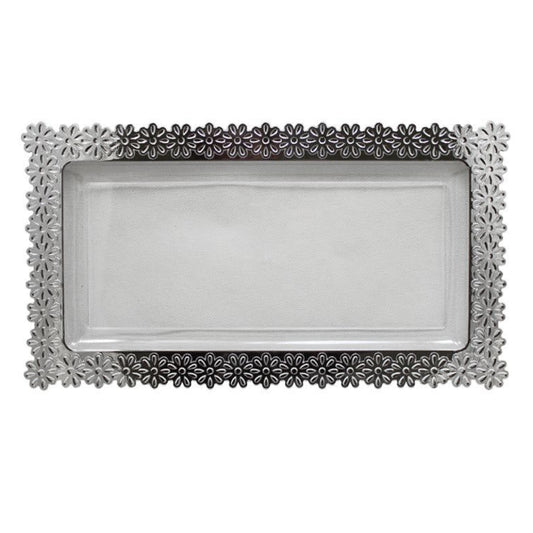 Large Silver Edged Flower Tray - 2 ct. (48)