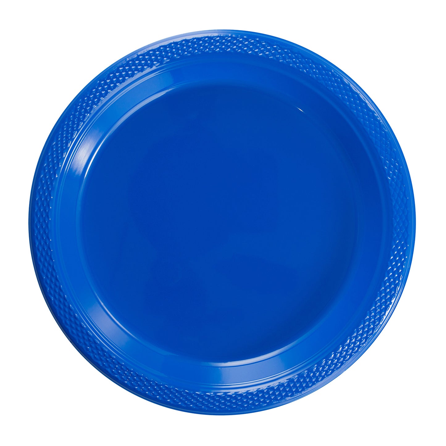 9 In. Dark Blue Plastic Plates - 50 Ct.