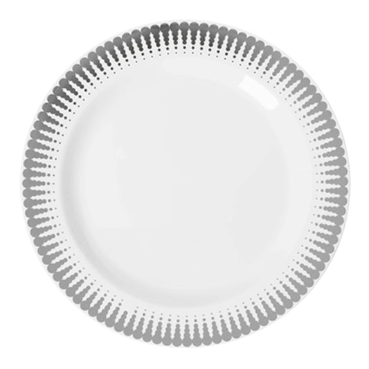 Case of 12 - 10.25" Silver Radial Premium Plates - 10 ct.