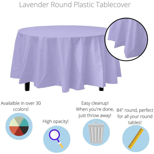 Case of 96 - *Premium Quality* 84" Round - Lavender