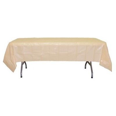 Ivory Plastic Table Cover 54" X 108" Case Of 96