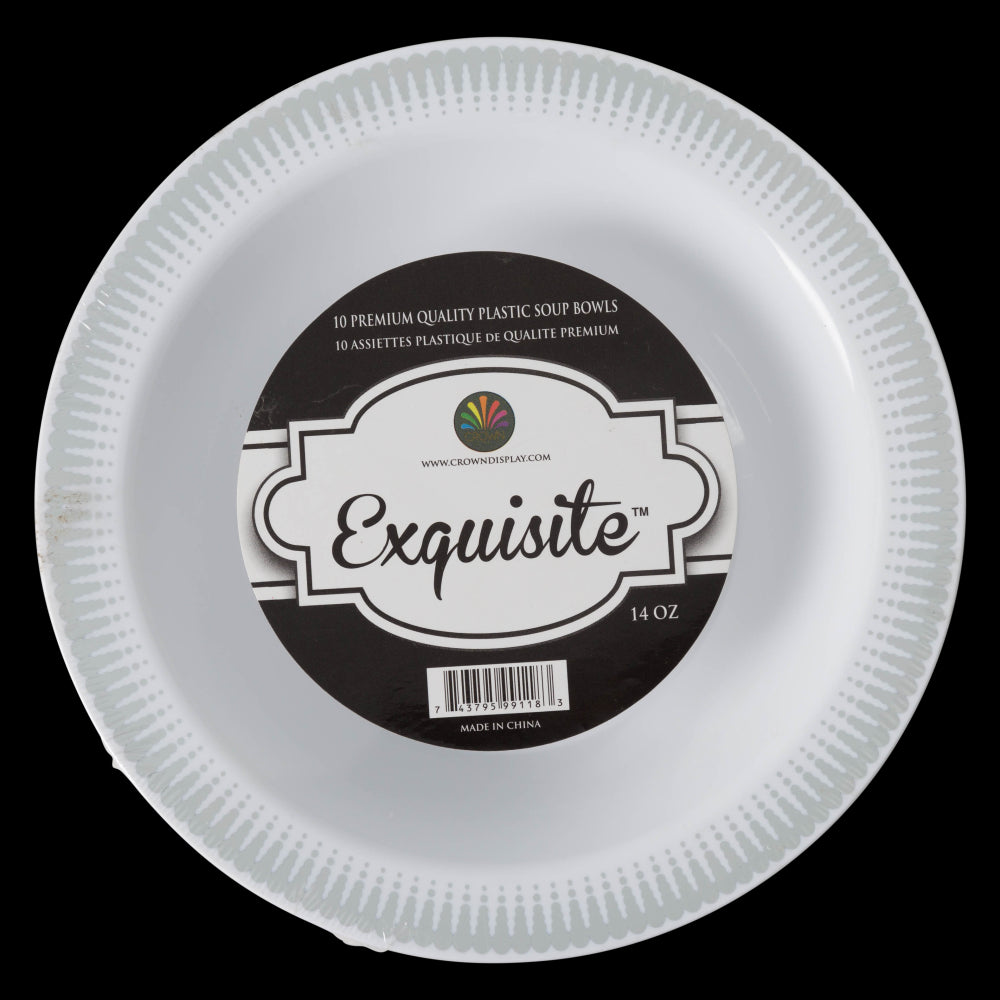 Case of 12 - 7.5" Silver Radial Premium Plates - 10 ct.