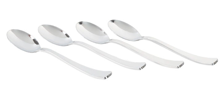 Exquisite Classic Silver Plastic Tea Spoons - 20 Ct.