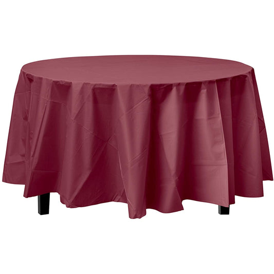 Premium Round Burgundy Table Cover