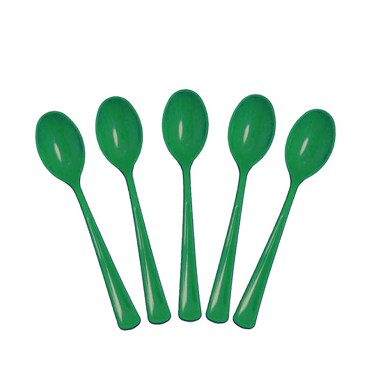 Heavy Duty Emerald Green Plastic Spoons - 50 Ct.