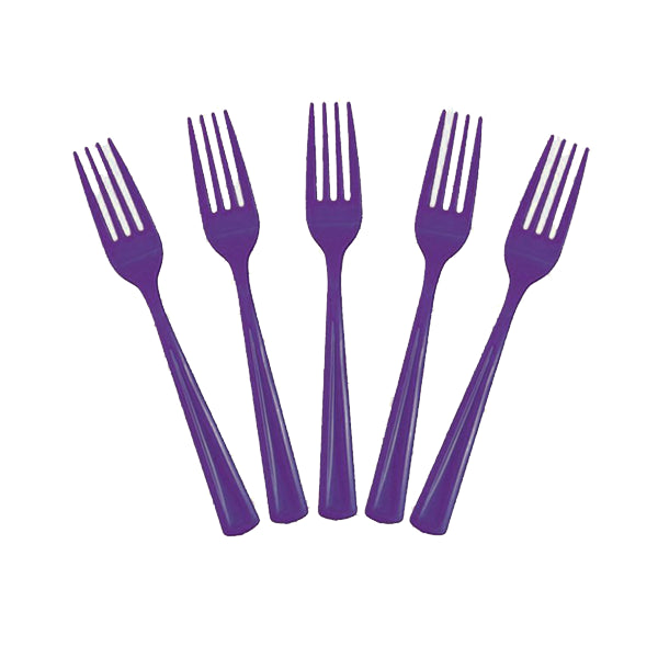 Heavy Duty Purple Plastic Forks - 50 Ct.