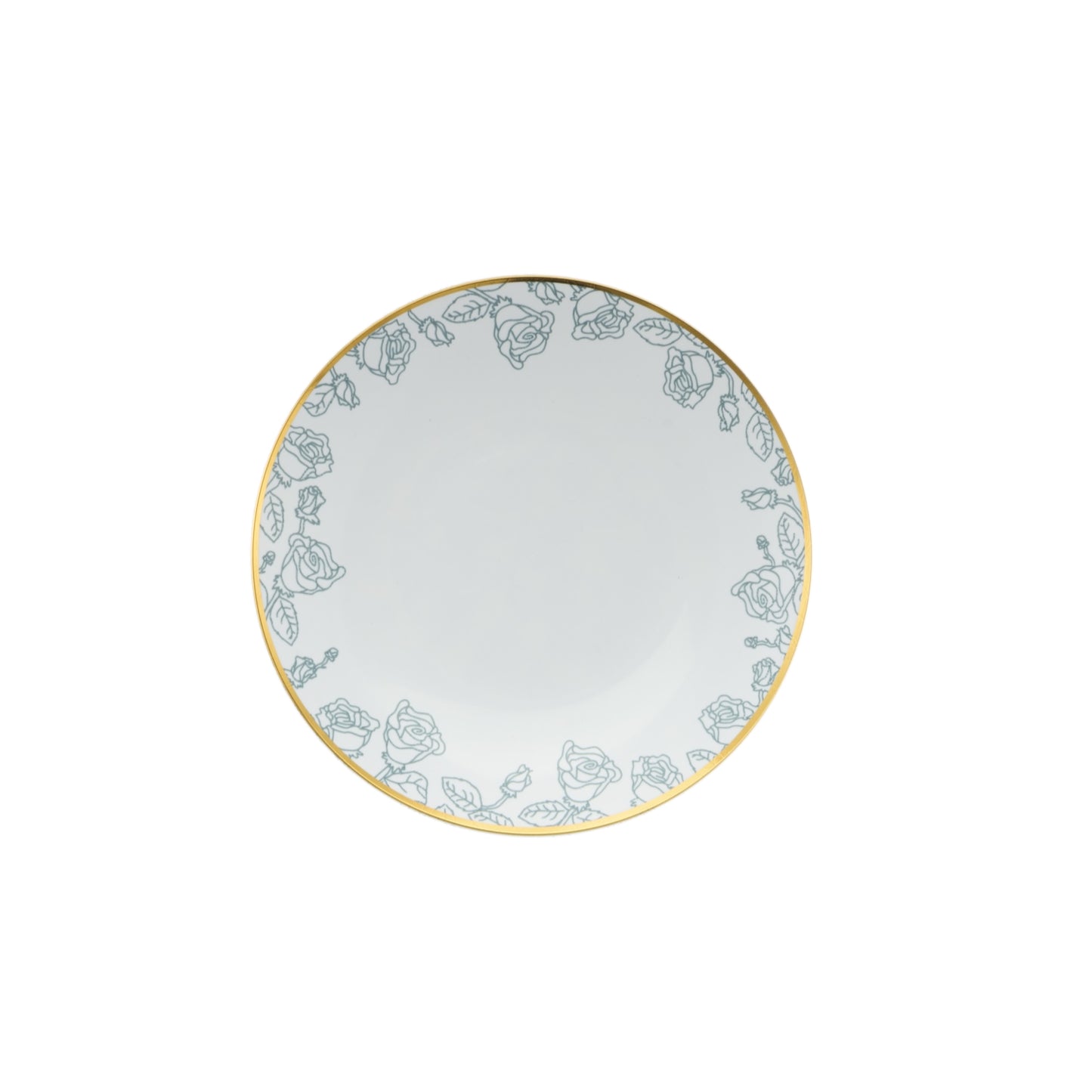 Case of 12 - 8" Roses Design Plastic Plates (10)