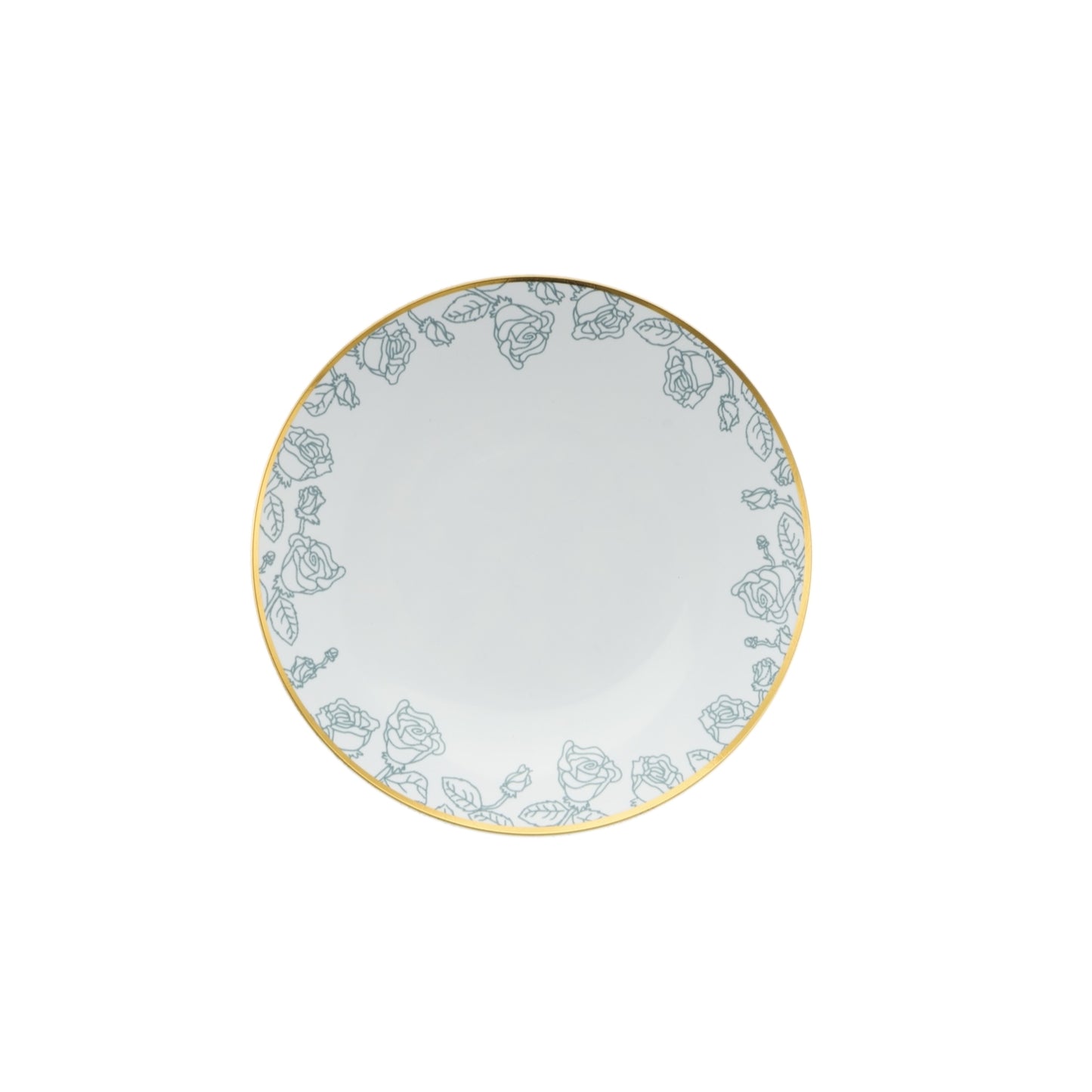 Case of 12 - 8" Roses Design Plastic Plates (10)