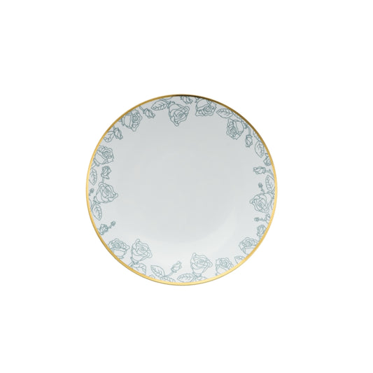 Case of 12 - 8" Roses Design Plastic Plates (10)