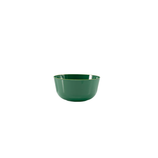 Case of 12 - Classic Green Design Plastic Bowls - 10 Ct.