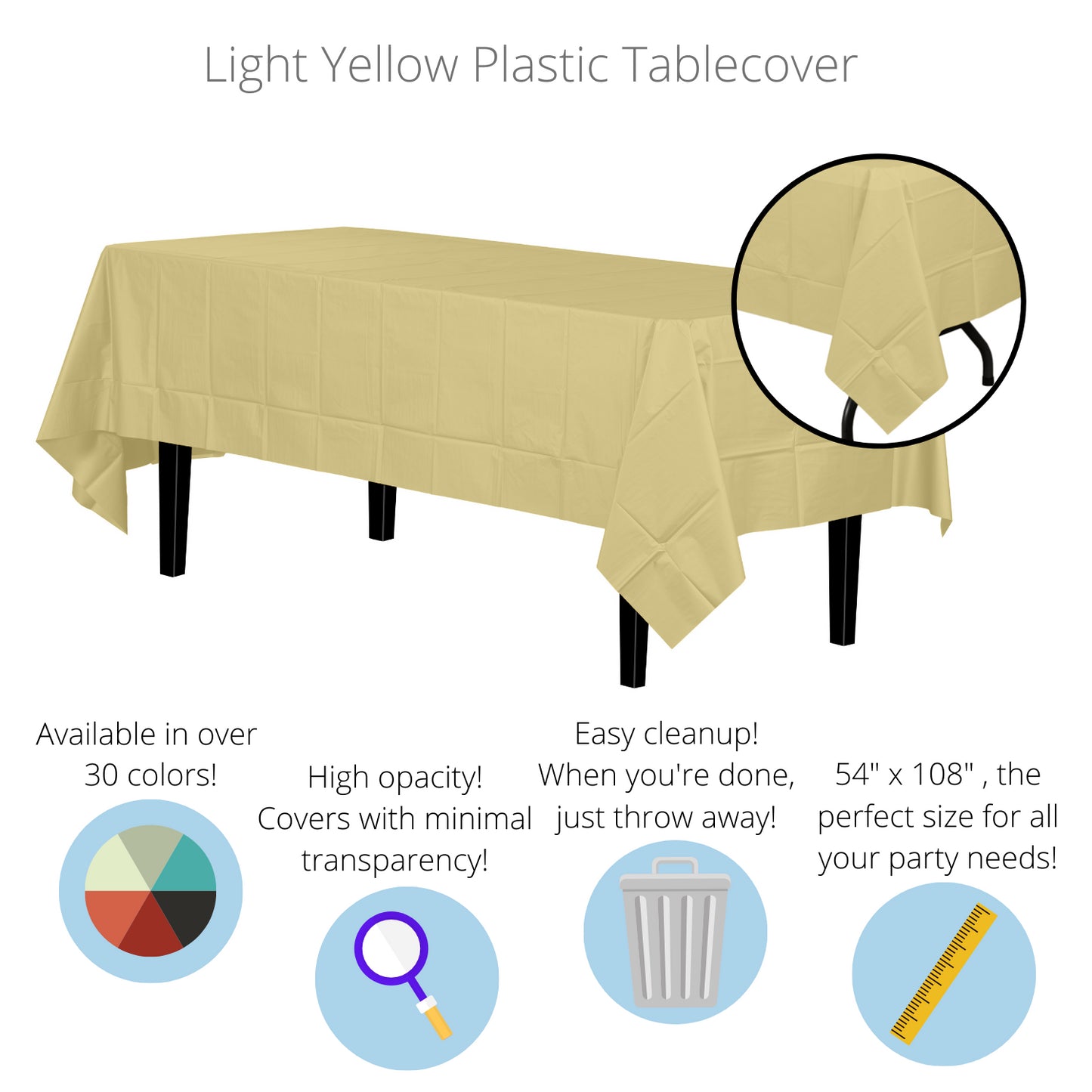 Light Yellow Table Cover